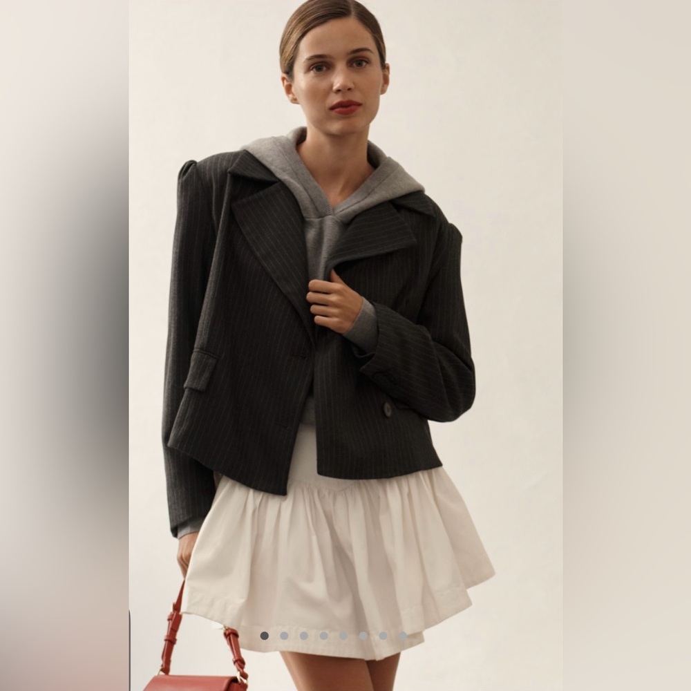 Maeve Boxy Pinstripe Blazer